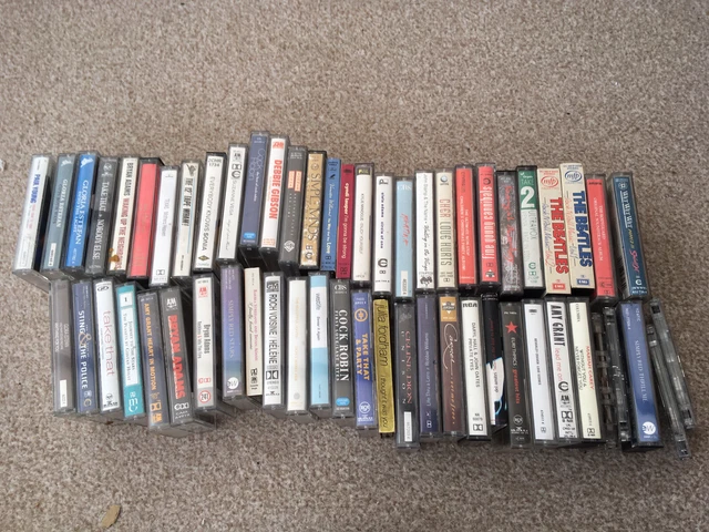 Job lot of 71 cassettes, various artists, Kylie, Robbie, Simple Minds, Beatles
