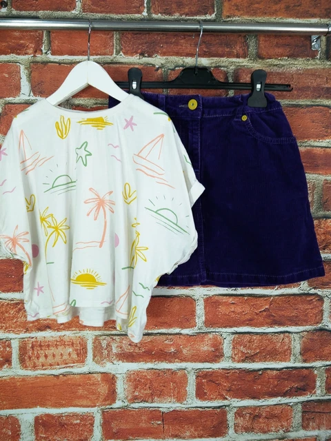 Girls Bundle Age 11-12 Years Mini Boden Zara Purple T-Shirt Skirt Beach 152Cm