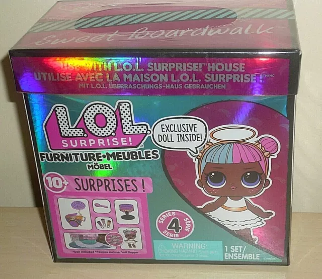 BNIB LOL Surprise Series 4 Furniture Sweet Boardwalk Sugar Doll & 10 Surprises