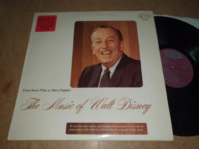 THE MUSIC OF WALT DISNEY SNOW WHITE TO MARY POPPINS -ORIG 1967 UK VISTA Ex++/Ex