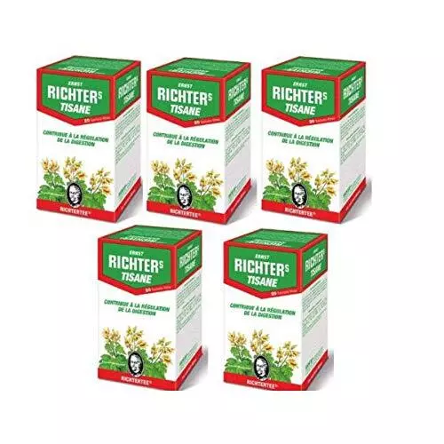 Lot de 5 boîtes de Tisane infusion Ernst Richter 40g - 100% à base de plantes na