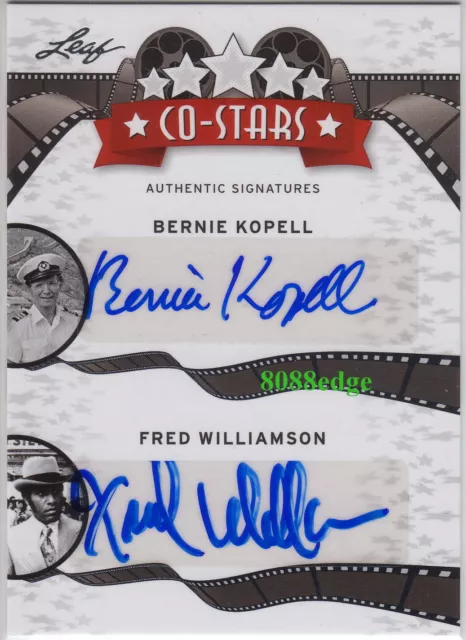 2012 Leaf Pop Century Co-Stars Auto:bernie Kopell/Fred Williamson Dual Autograph