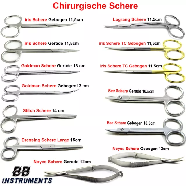 Medizinische Chirurgische Schere Präparierschere OP Fadenschere  Dental Schere