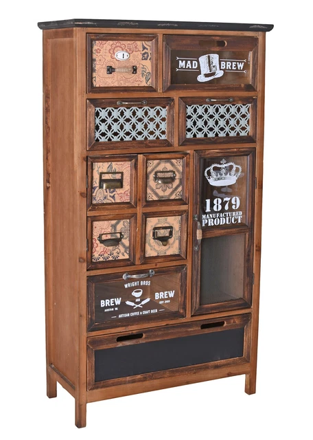 LOFT INDUSTRIAL STYLE Sideboard Altholz Massiv Kommode Anrichte Mehrzweckschrank EUR 599,90
