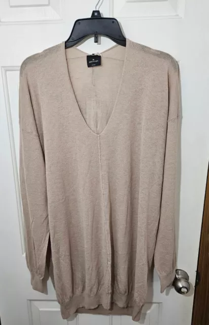 GOTHA Italia Size L Lana Wool & Alpaca Blend Sweater Beige NWT Made In Italy