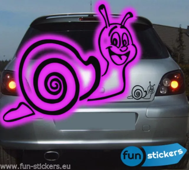 lustige Schnecke Auto Aufkleber Fun Sticker Tuning freie Farbwahl div. größen