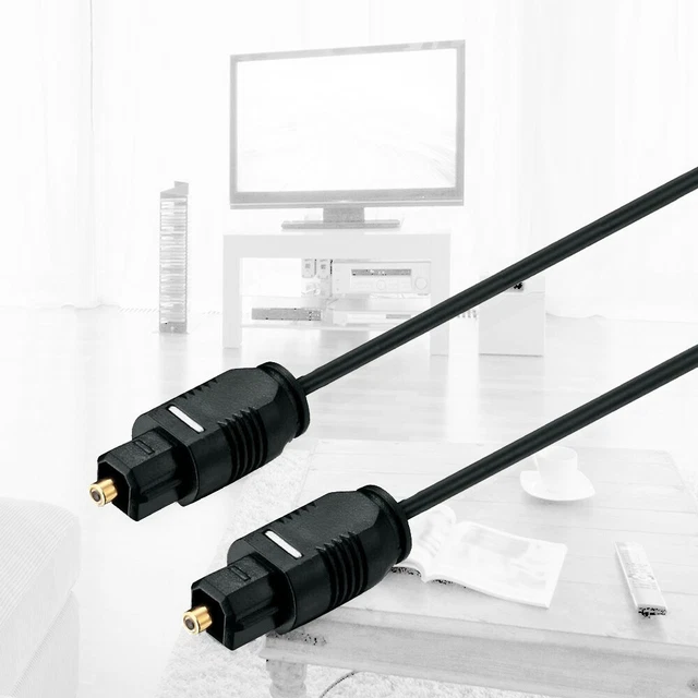 CÂBLE OPTIQUE TOSLINK En Fibre Optique 2,2 Mm Long 1,5 M Connecteur EUR ...