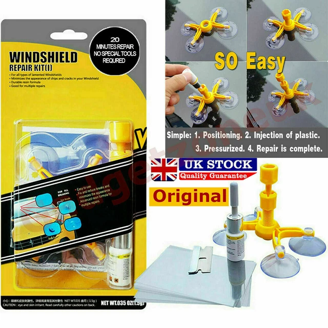 WINDSHIELD REPAIR KIT Fix Glass Chip Crack Car Windscreen Wind Screen