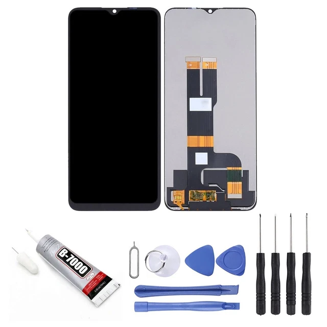 Kit Réparation Ecran Realme 8i : Vitre Tactile + LCD 6.6" + Outils + Colle - Noir