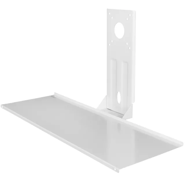 VIVO White Keyboard & Mouse Platform, VESA Mount Attachment 25.5” x 8" Tray