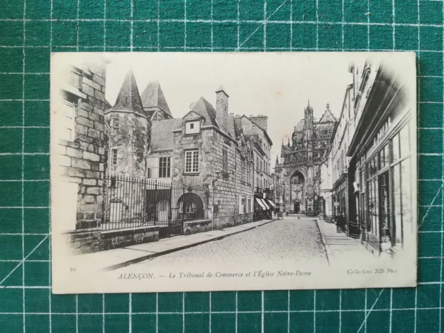 XD208 CPA Circa 1910 Alençon - Court Of Commerce And Church Notre Dame