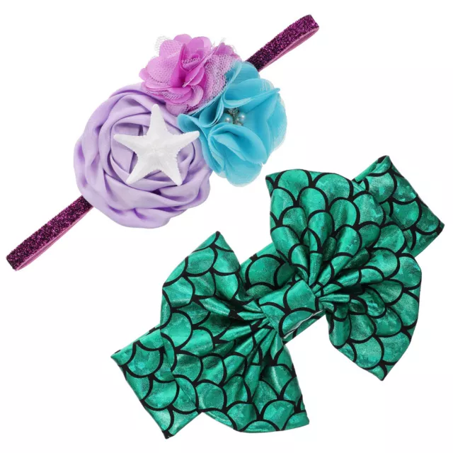 2 Pcs Toddler Hair Accessories Children's Elastic Ribbon Tie