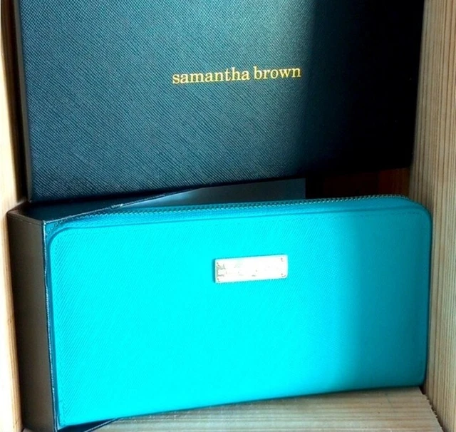 Samantha Brown NEW Large Wallet with Crossbody Strap Handbag Leather NWT