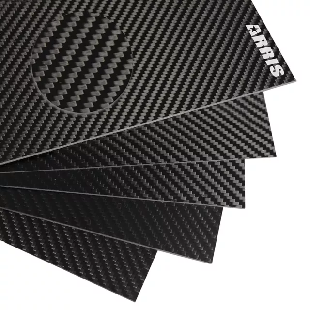 500x600x2mm 3k Carbon Fiber Sheet Panel Plain Weave Glossy Finish