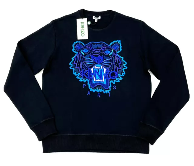 Kenzo Men's Tiger Embroidered Sweatshirt In Black/Purple