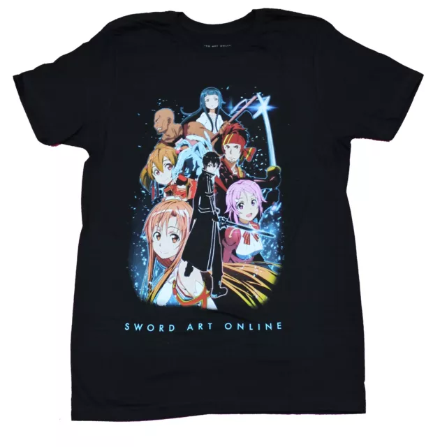Sword Art Online  Adult New T-Shirt -  Giant Colorful Character Pile Up
