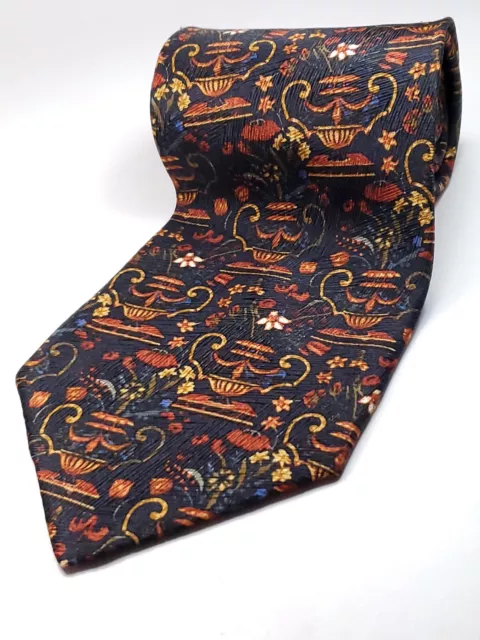 VALENTINO Handmade in ITALY Handmade Silk Tie Men's 56" Short Black Blue Red NEW