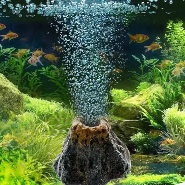 NEW Aquarium Volcano Shape Oxygen Pump Fish Tank Air Bubble Ornament-Decor Stone 3