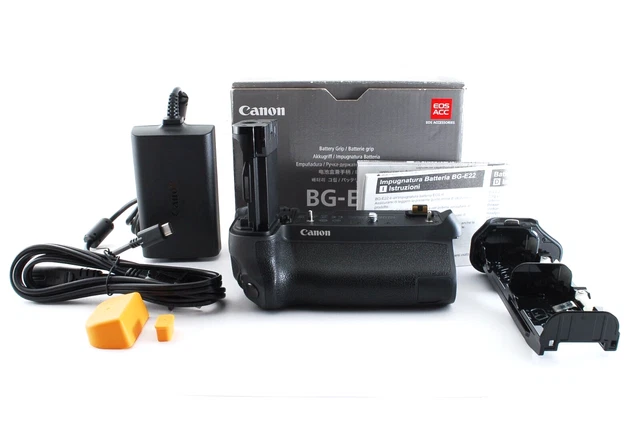 Near Mint Canon Battery Grip BG-E22 For EOS R Mirrorless Camera ｗ/Box＆PD-E1...
