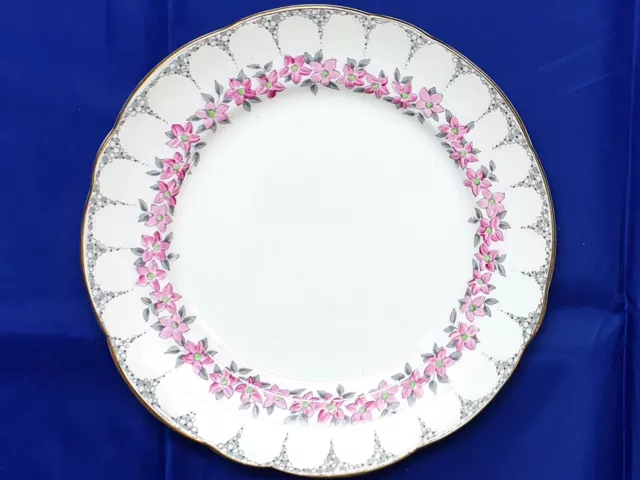 ART DECO c1930 FOLEY E BRAIN ENGLISH BONE CHINA HAND ENAMELLED FLORAL SIDE PLATE