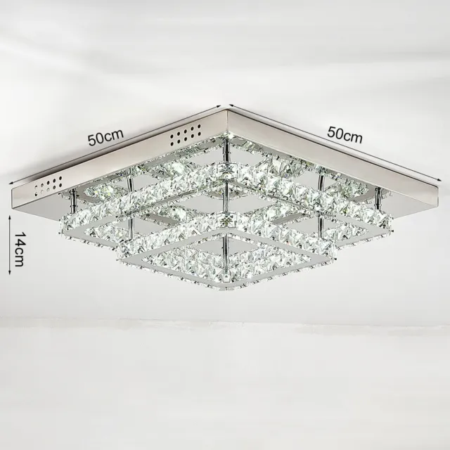 Modern LED Crystal Ceiling Lights Pendant Chandelier Lamp Living Room 20cm-70cm