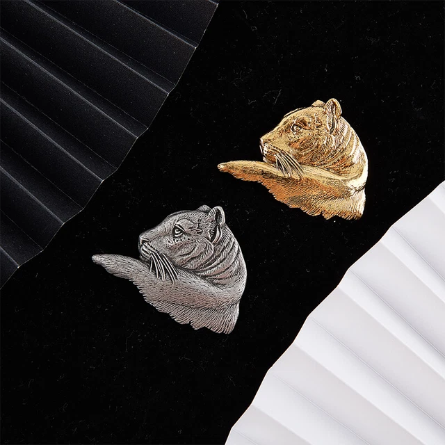 Vintage Cute Tiger Brooches Vivid Animal Brooch Pins Jewelry Christmas Gi-SA