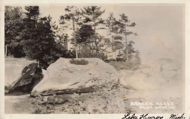 CEN Point Aux Barques Port Austin MI RPPC Lake Huron MOTHER NATURES Shoreline! 1