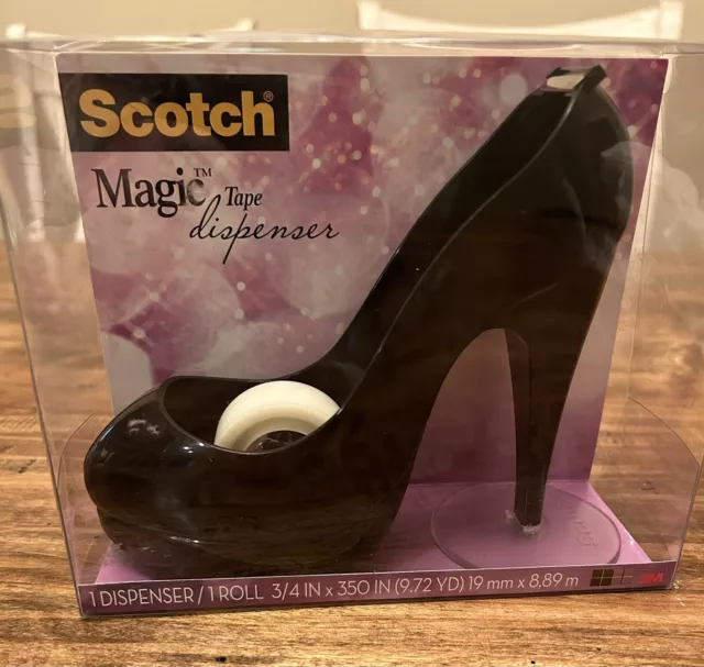 Black Stiletto High Heel Shoe Scotch Magic Tape Dispenser (6in x 6in) NEW - 2011