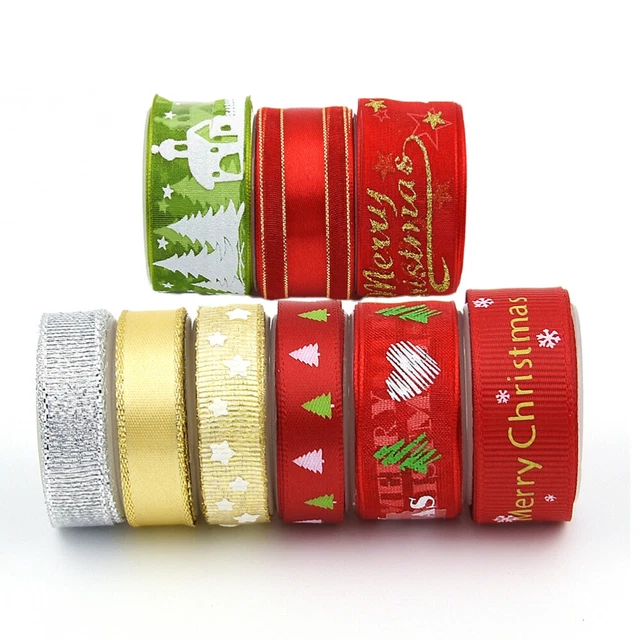 2 Sets Bänder Weihnachten Baum Band Frohe Weihnachten Band 8