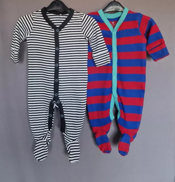 Next Baby Boys X 2 Baby Grow Sleep suits Up to 3 Months