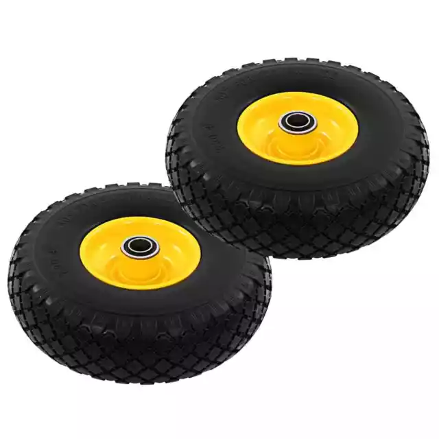 2x Sack Truck Wheels Solid PU 3.00-4 (260x85) Cart Wagon Trolley Tyre vidaXL