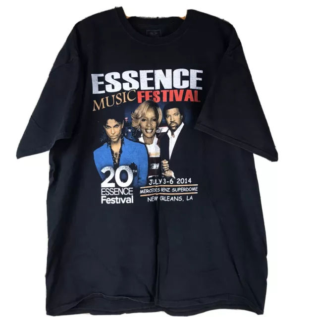 Mens XXL 20th Essence Music Festival Orleans Prince Nas Mary J Blige T Shirt