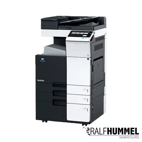 Konica Minolta bizhub 284e Kopierer Drucker Scanner Fax Unterschrank s/w LAN A3