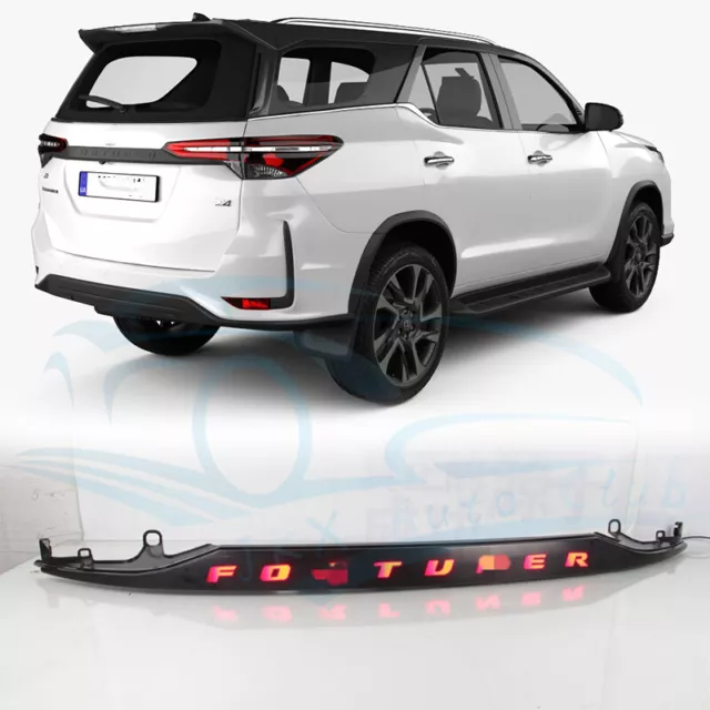 LED Black Rear Tailgate Light Trunk Lamp Strip For Toyota Fortuner 2016-2022