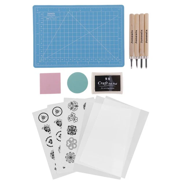 14 Stück/Set Zum Selbermachen Gummistempel Schnitzen Block Kit für Basteln 9