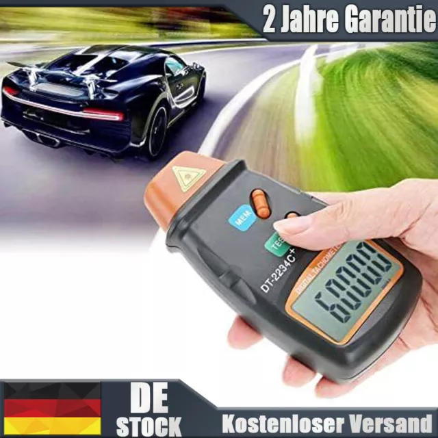 Professioneller LCD Digitaler Drehzahlmesser Laser Motorsäge Berührungsloser DE