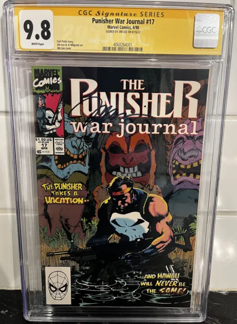 Punisher War Journal #17 cgc 9.8 SS Jim Lee Signature Iconic Cover! 🔥🔥🔥