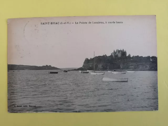 CP Ancienne Bretagne 35 - St BRIAC La Pointe de LANCIEUX à Marée Haute Château