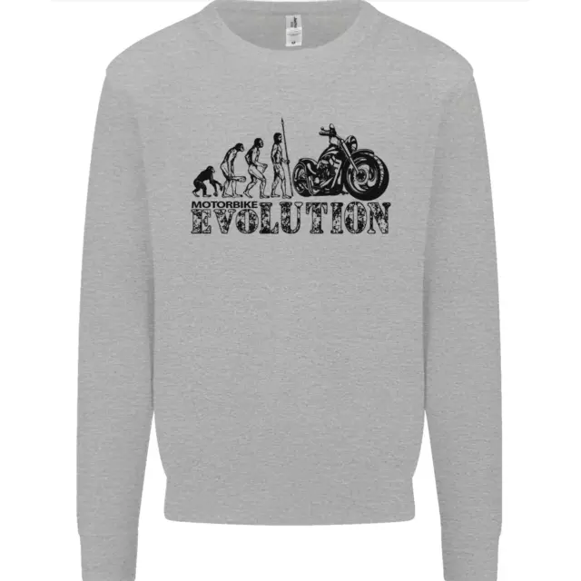 Felpa Maglione Evolution of Motorcycle Moto Biker Uomo