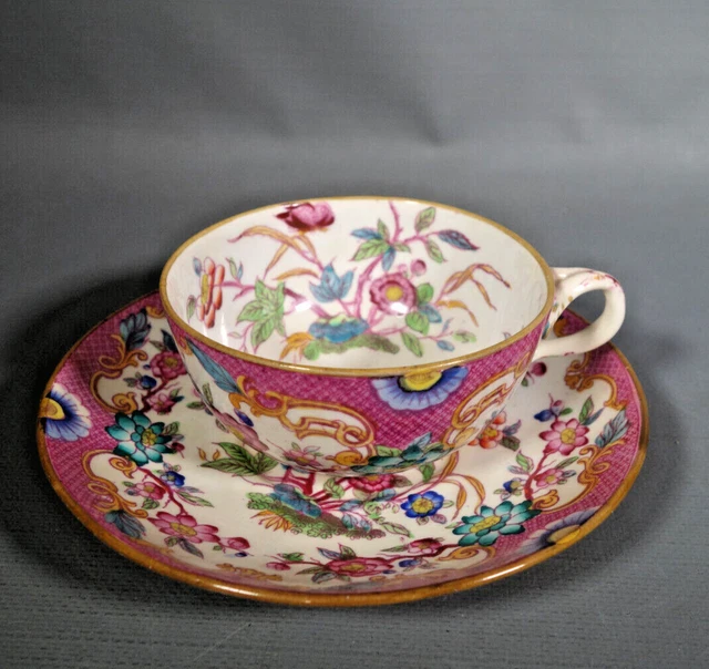 Sarreguemines Tasse Porcelaine  Fin 19ème Décor Minton 3
