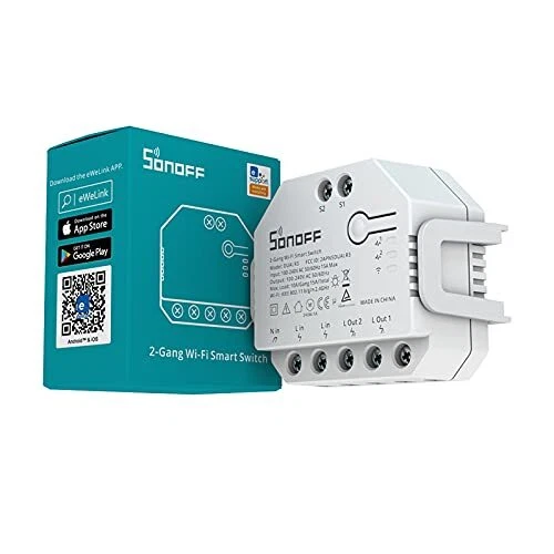 Interrupteur Volet Roulant Connecté SONOFF DUALR3 2 Gang 2 Way Interrupteur C...