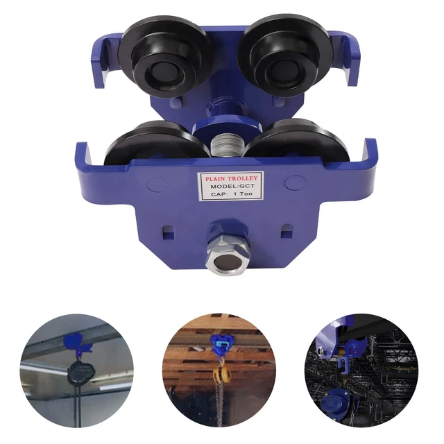 PUSH BEAM TROLLEY For IBeam Gantry Crane Hoist Winch Shop Hardware