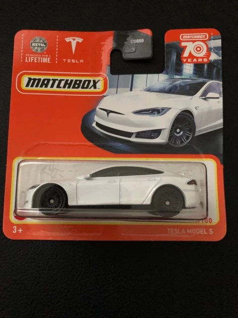 Tesla Model S White - Matchbox - 70 Years - New/Sealed - 2023