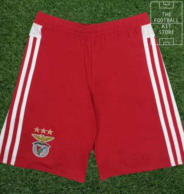 Benfica Away Shorts -  Official adidas SL Benfica Football Shorts - Boys