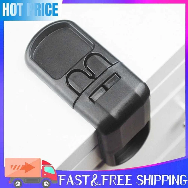 Baby Safety Drawer Lock Anti-Pinching Hand Adhesive Home Security (Black)