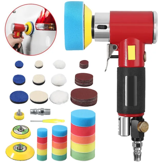 Mini Druckluft Poliermaschine Exzenterschleifer Schleifpapier Polierer 1/2"/3"