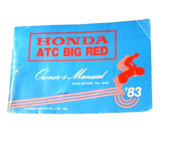 Vintage Honda Factory ATC big Red 83 owners manual 31958700