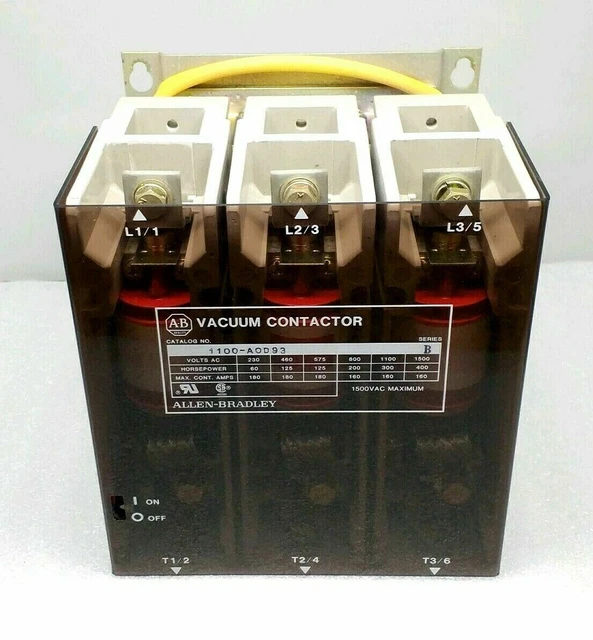 New Allen Bradley 1100-Aod93 Vacuum Contactor 1500 Max-Vac Ser. B