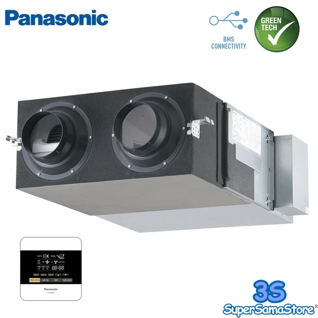 3S Panasonic Recuperatore Di Calore 250 M3/H Vmc - Comando A Parete Incluso 3S Panasonic Recuperatore Di Calore 250 M3/H Vmc - Comando A Parete Incluso