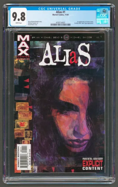 Alias #1 CGC 9.8 NM/MT WP 1st Appearance Jessica Jones Max Marvel Comics 2001